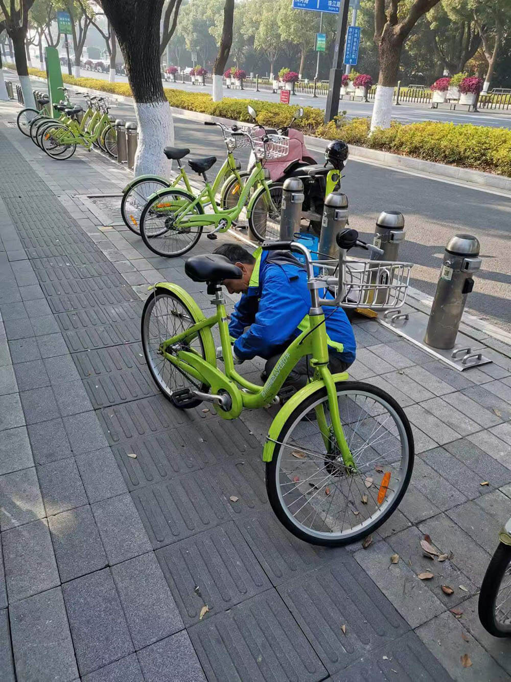 蘇州：給全市6萬5千輛“小綠車”做保養1